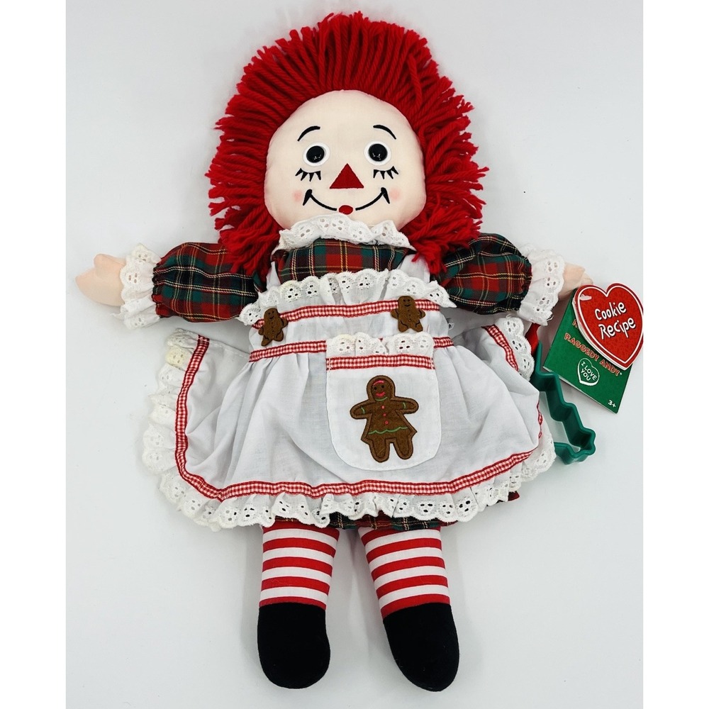 Vintage Raggedy Ann Cookie Chef Rag Doll Hasbro Applause 16932 with Original Tag